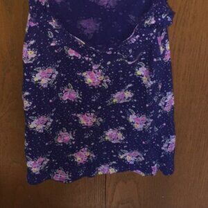 Ruffled flower tank top